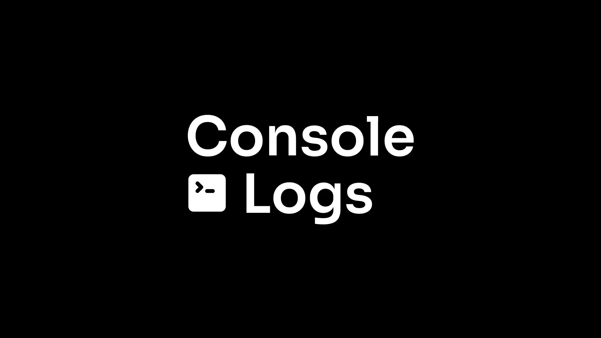 Console Logs Banner